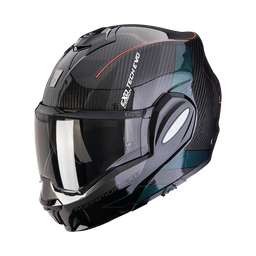 Casco Scorpion Exo-Tech Evo Carbon Cad Negro-Verde