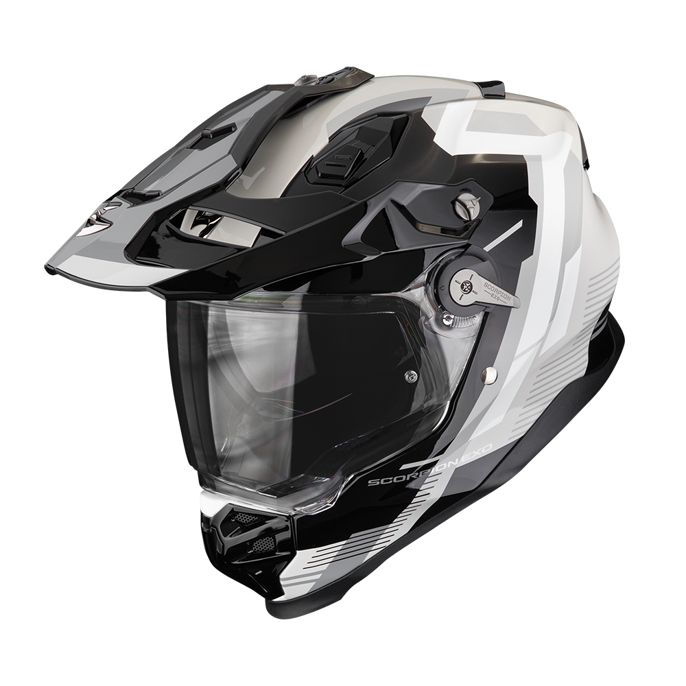 [184-514-58] Casco Scorpion ADF-9000 Air Negro Plata