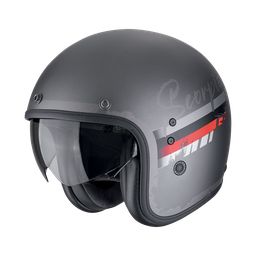Casco Scorpion Belfast Evo Adonis Plata Mate-Rojo