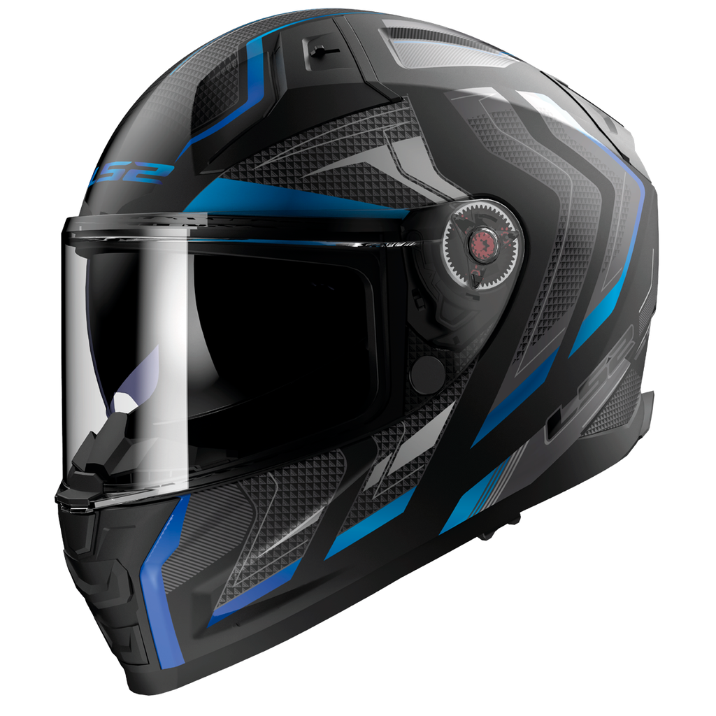 LS2 FF811 Vector II Alizer negro azul, casco integral de fibra deportivo homologado en outlet
