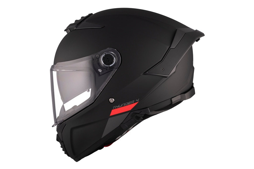 MT Thunder 4 SV solid negro mate, interior desmontable y pantalla solar, casco integral en outlet