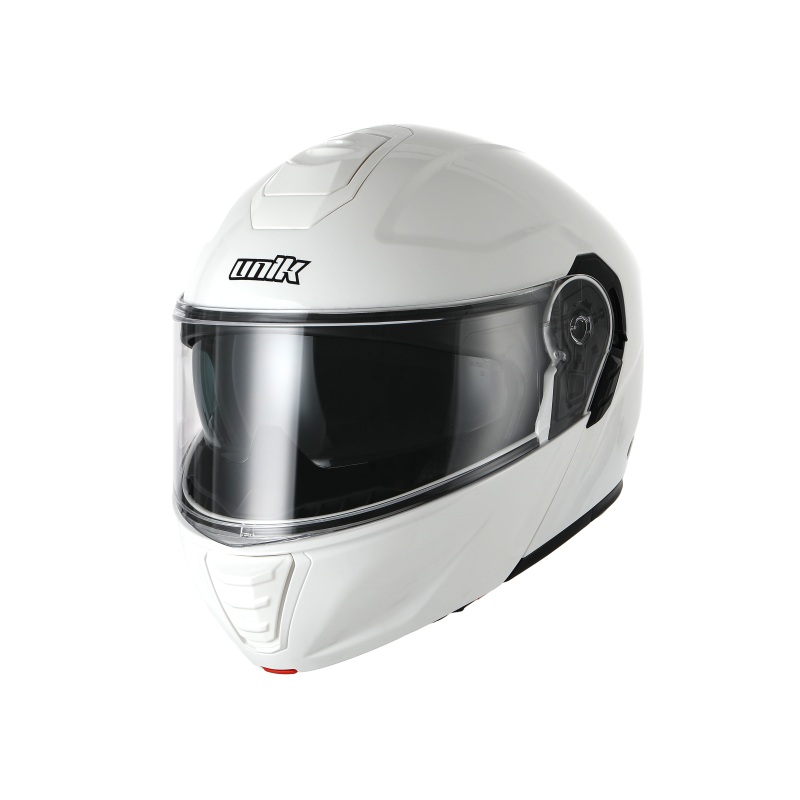 Casco moto intercom modular Unik Comet blanco ligero preparado para intercomunicador, en outlet