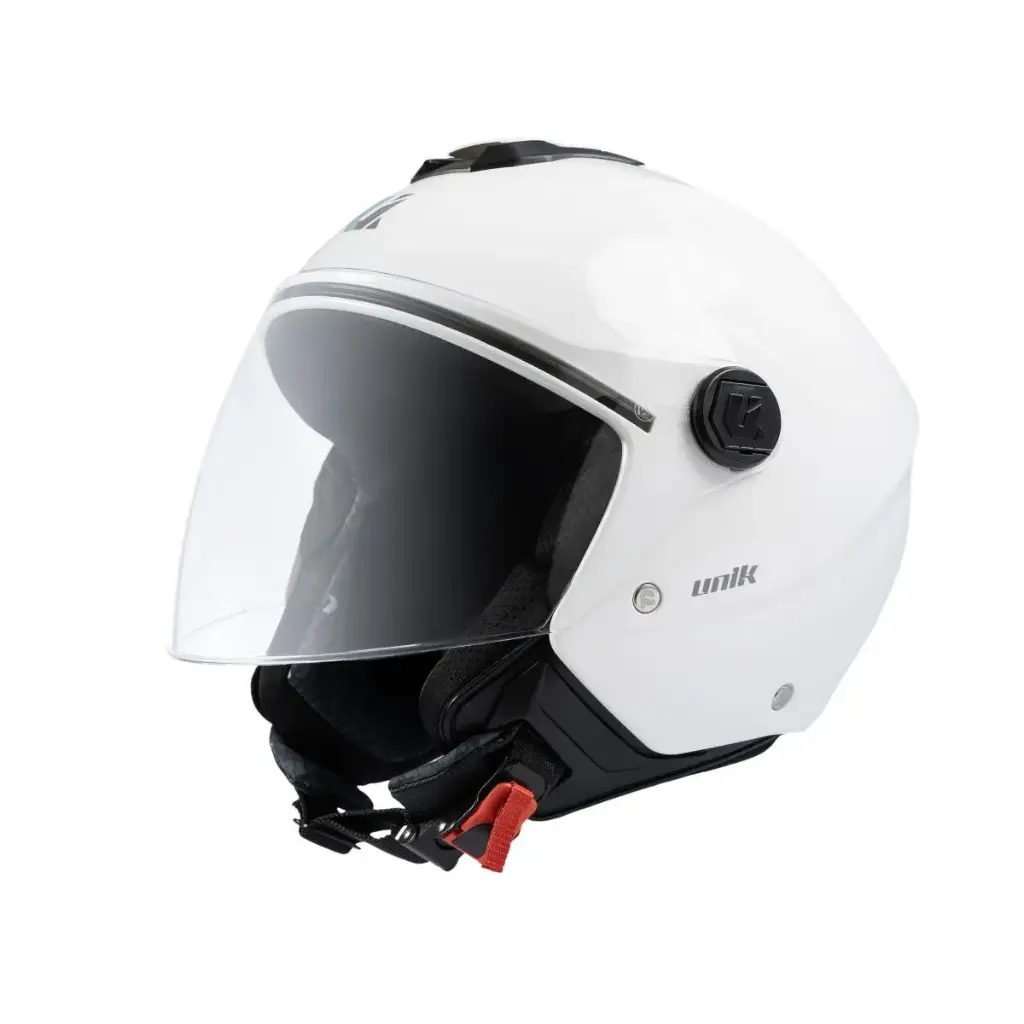 Casco barato homologado jet Unik Vertex blanco ECE, legal para ciudad, en outlet