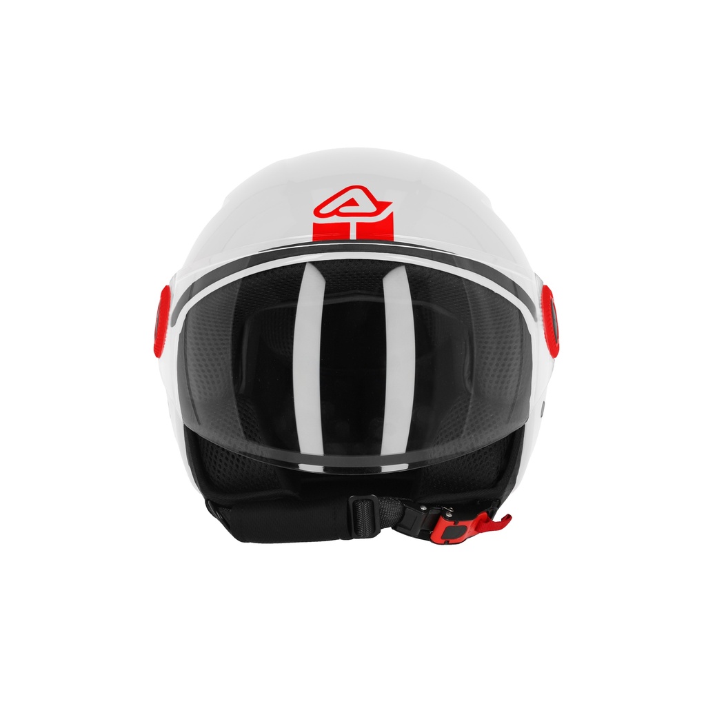 Casco jet pantalla corta Acerbis Brezza blanco estilo cafe racer, disponible en outlet