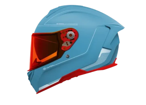 Casco Integral Unik Ultra DV con gafa solar Microdot  blue 22.06