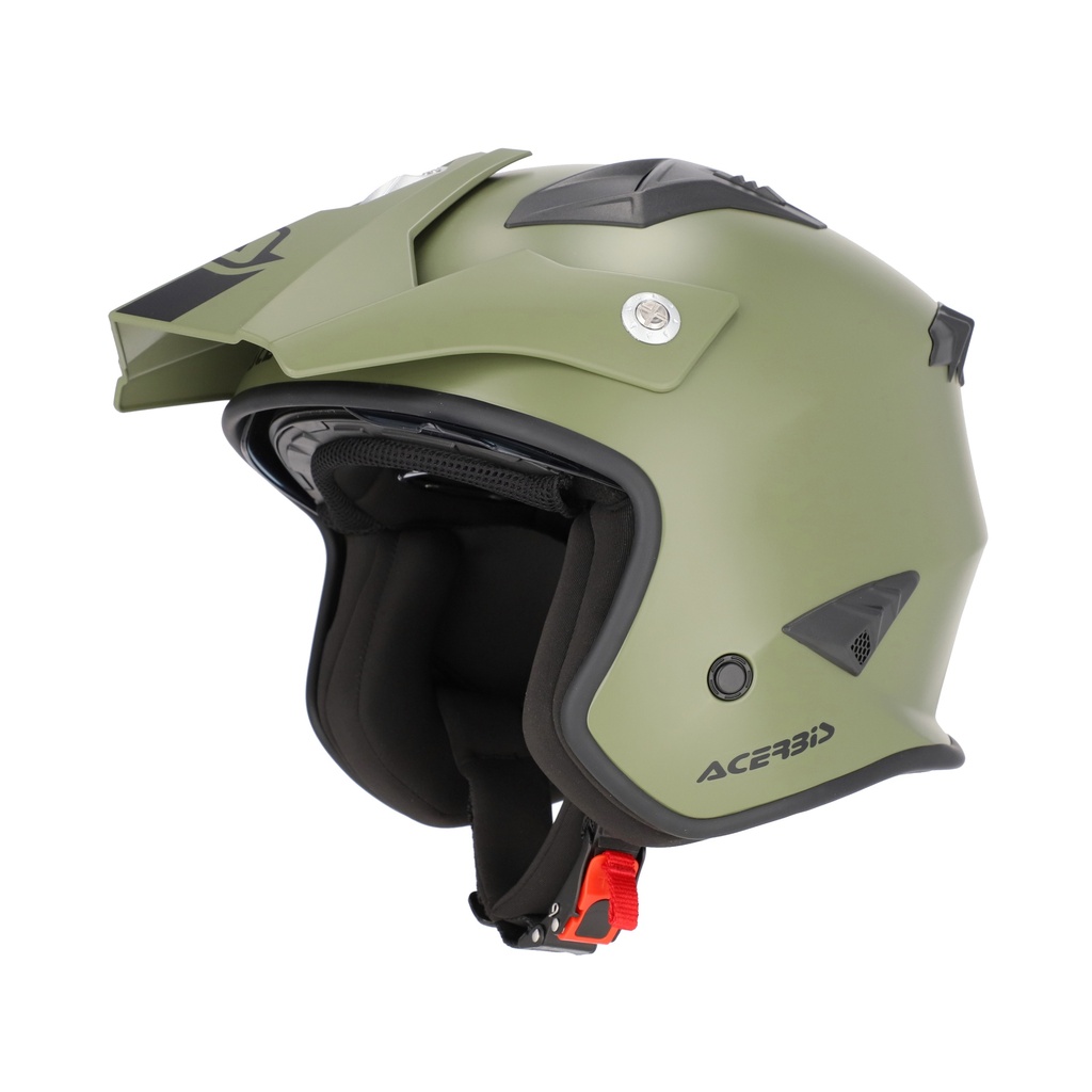 Casco moto verano jet verde militar ventilado Acerbis Jet Aria 2206 disponible en outlet