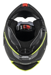 Casco Modular NZI Combi 3 Duo Orbe Negro y Antracita y Amarillo Mate