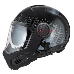 Casco Modular NZI Minimod Duo Meta Negro y Plata