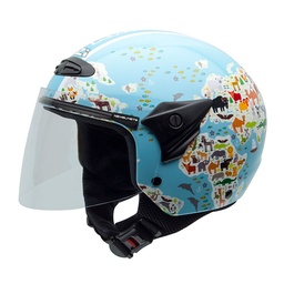 Casco Infantil NZI Helix Ii Jr Mapamundi