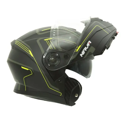Nava casco modular Sprint negro mate y fluor
